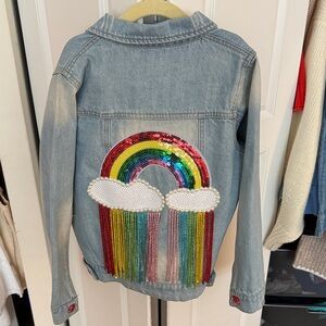 Lola Denim Jacket with Vibrant Buttons